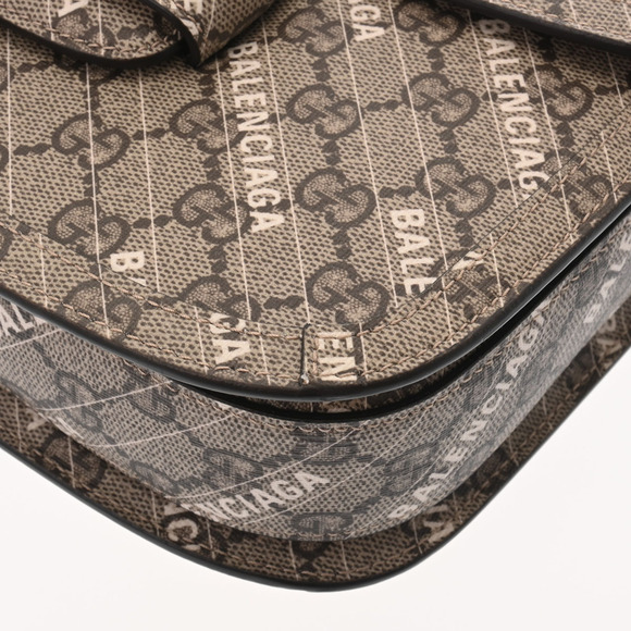 Gucci Horsebit BALENCIAGA Beige GG Supreme Leather Shoulder Bag - Picture 7 of 9